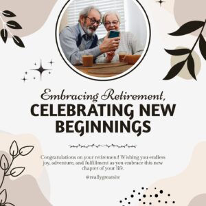 Black and Beige Simple Retirement A4 Document