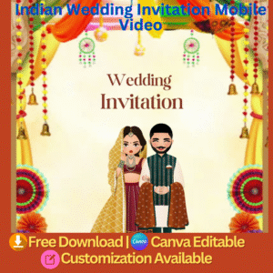 Colorful Traditional Indian Wedding Invitation Mobile Video