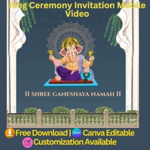 Blue Yellow and Beige Ring Ceremony Invitation Mobile Video
